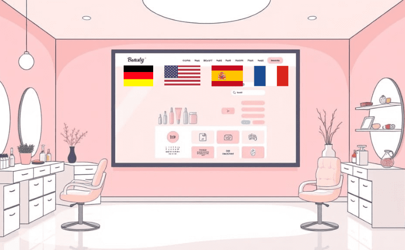 wielojęzyczna strona internetowa salonu piękności